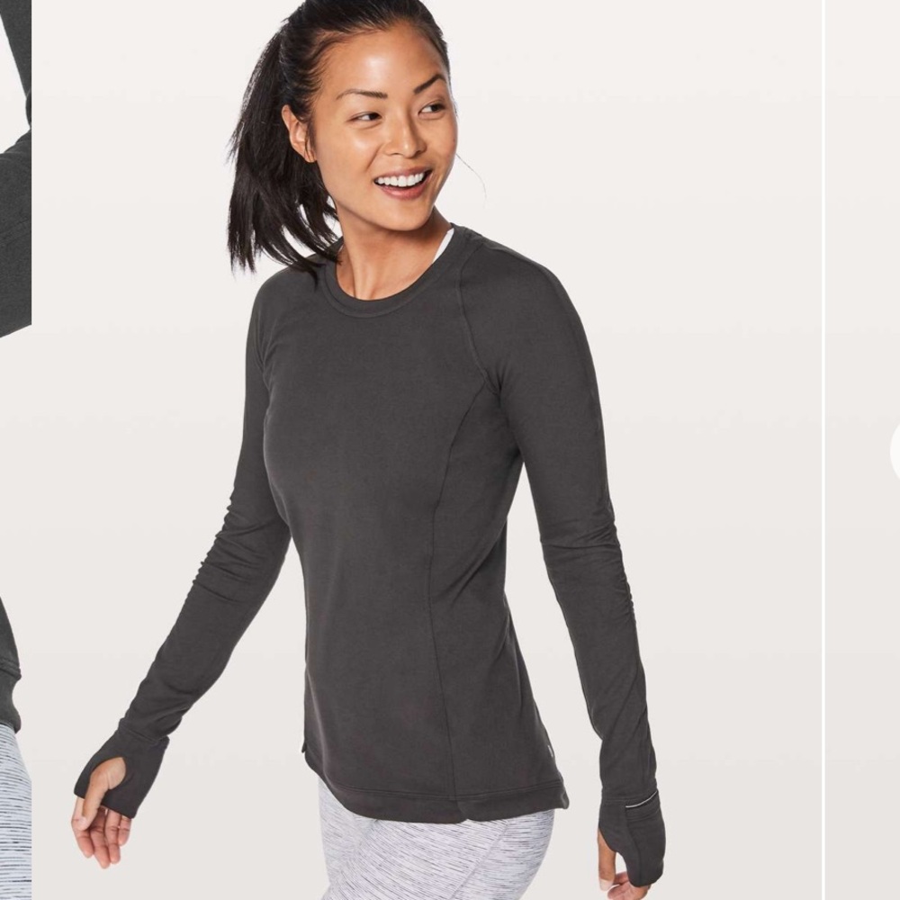 Lululemon Runderful Long Sleeve Top, Black, Size 10, EUC